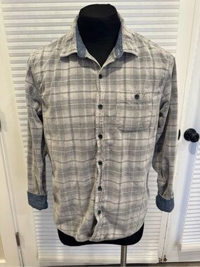 Michael Bastian Gray Plaid Button-Down Shirt 1110